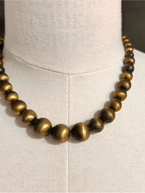 Gold-Tone Beaded Necklace - Classic Women's Statement